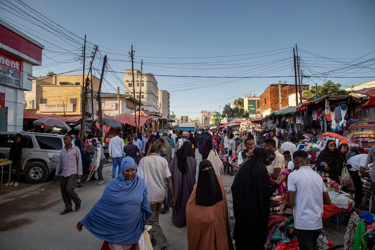 WSJ, photo 06. A view of a market in Hargeisa.
