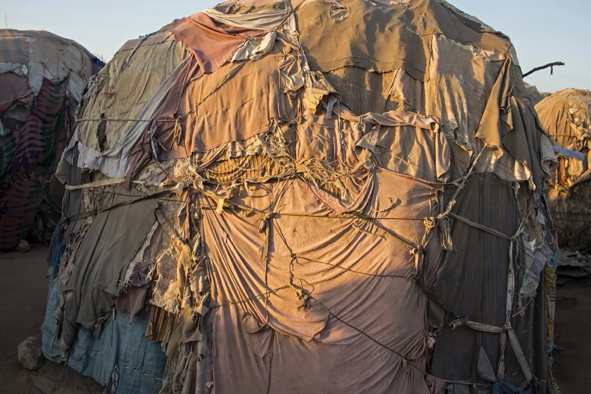 Division Multiplied, photo 21. A tent used as a home in an IDP camp in Kililka, Hargeisa.